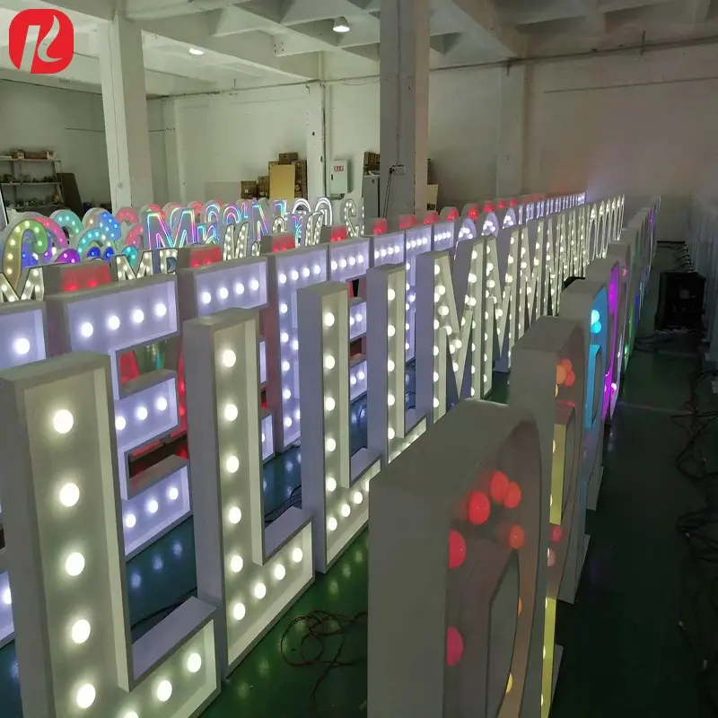 Custom RGB marquee bulb letters MR & MRS wedding event sign manufacturer.jpg