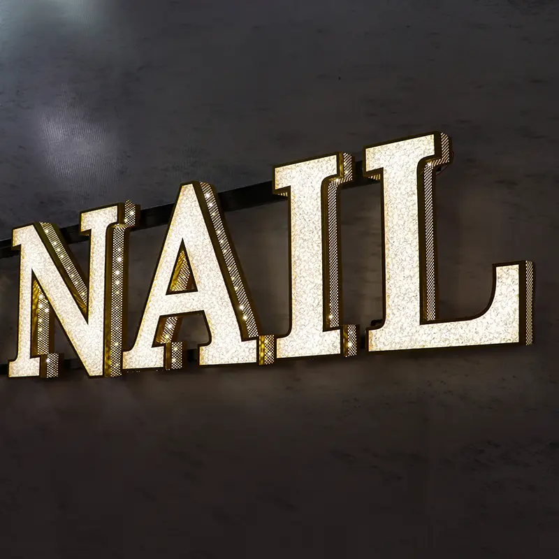 Customized outdoor indoor Diamond surface Luminous letters Signage Led sign (3).JPG