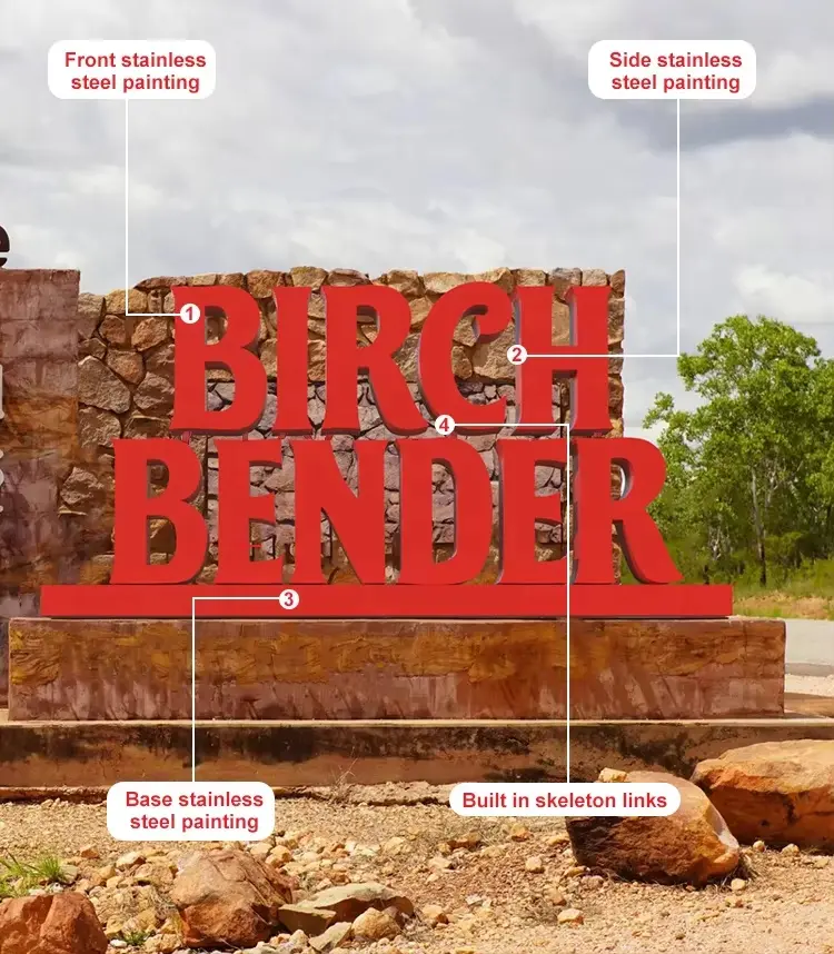 Free Standing Giant Metal Letter Signage (1)