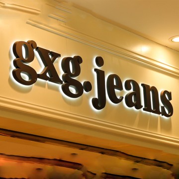 Customized Stainless steel backlit Letters signage for shop decoration