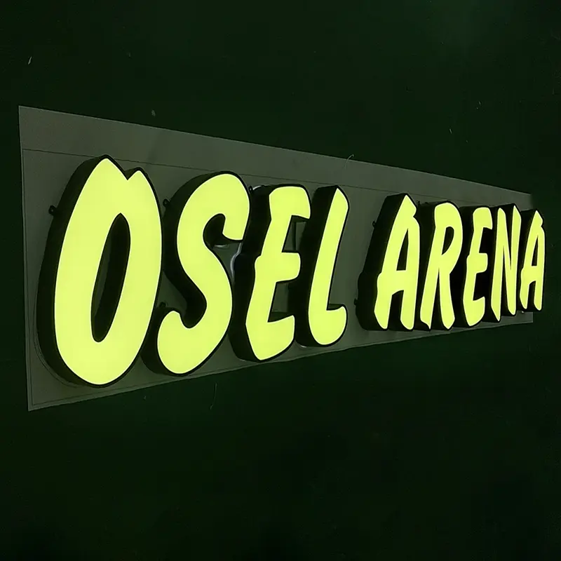 Customized Stainless steel front illuminated Letters signage for store