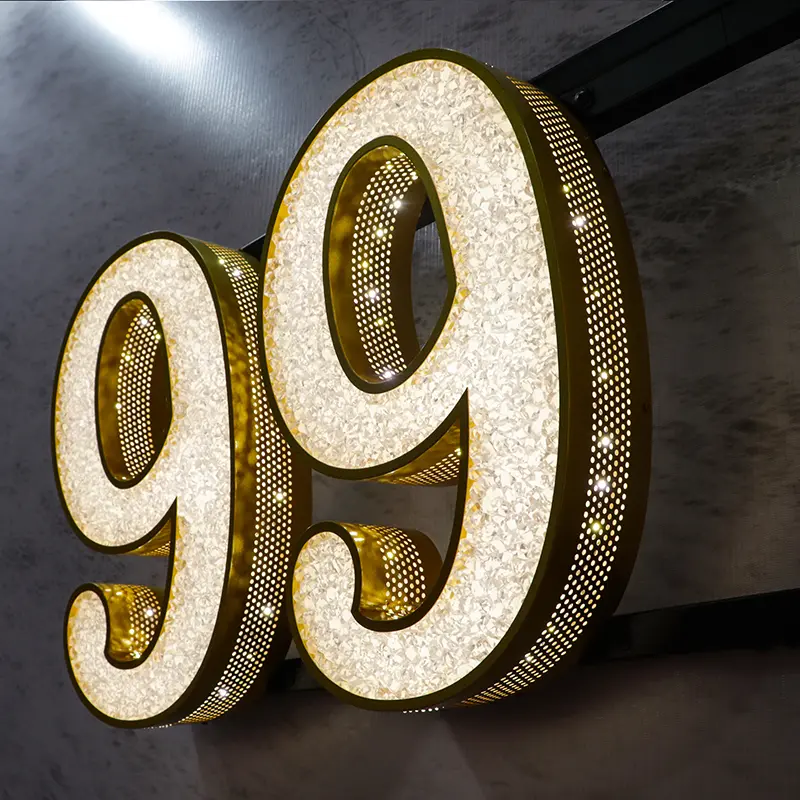 Customized outdoor indoor Diamond surface Luminous letters Signage Led sign (2).JPG