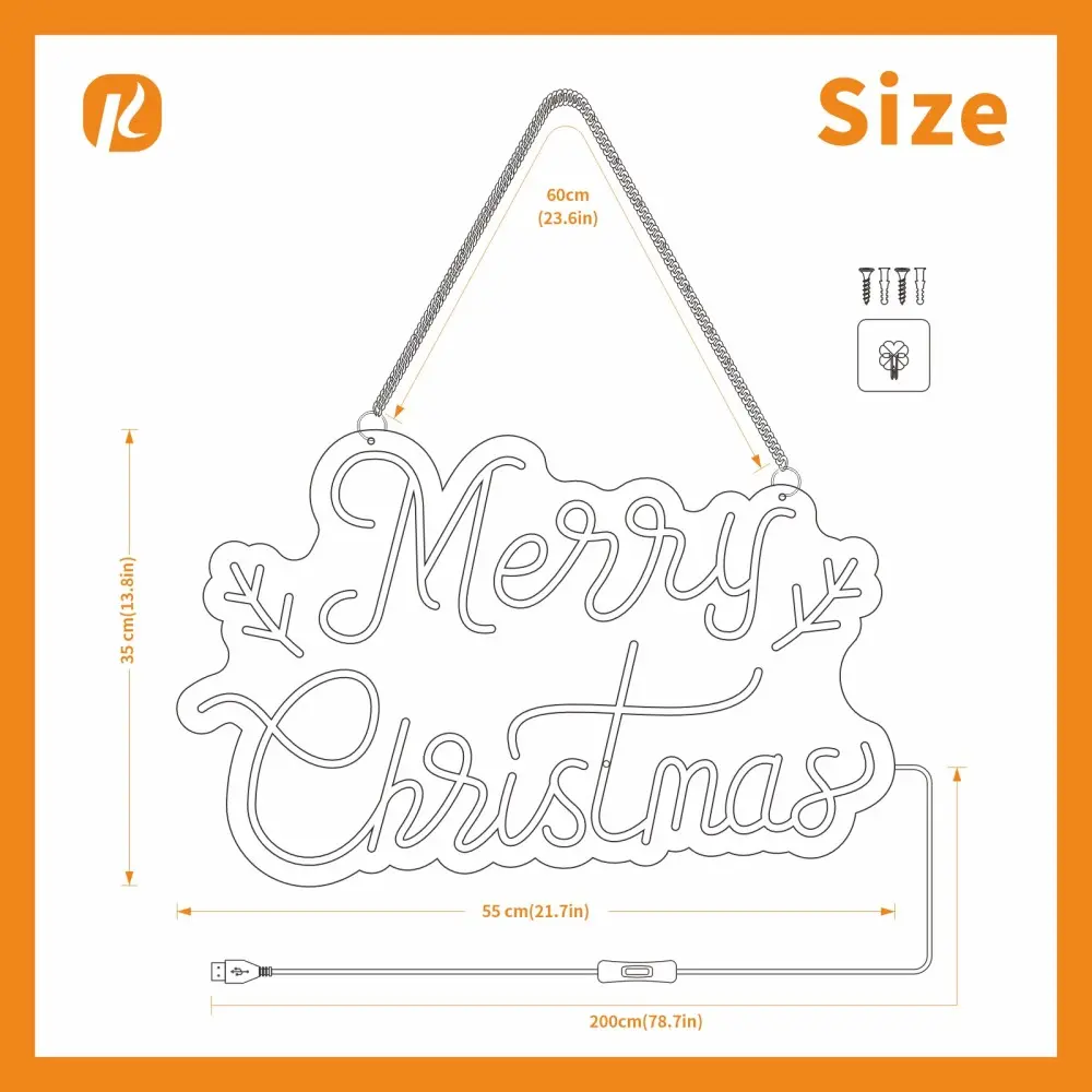 Happy Christmas Neon Light