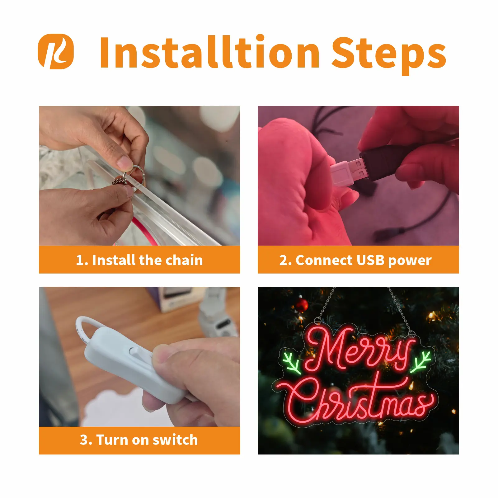 Christmas neon lights