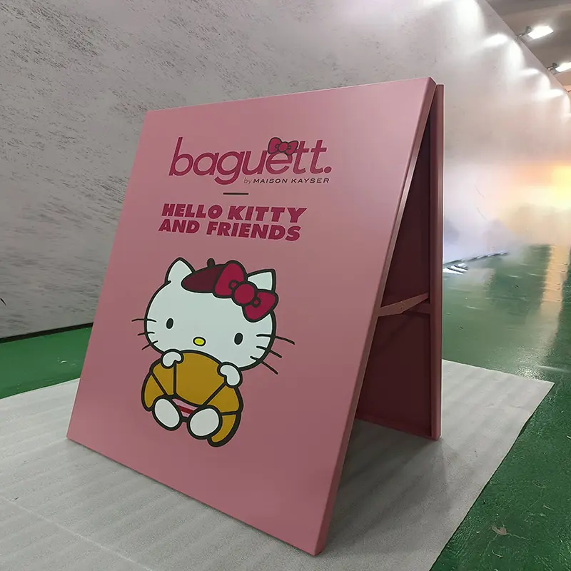 Custom stainless steel A-frame sidewalk sign double-sided for restaurant
