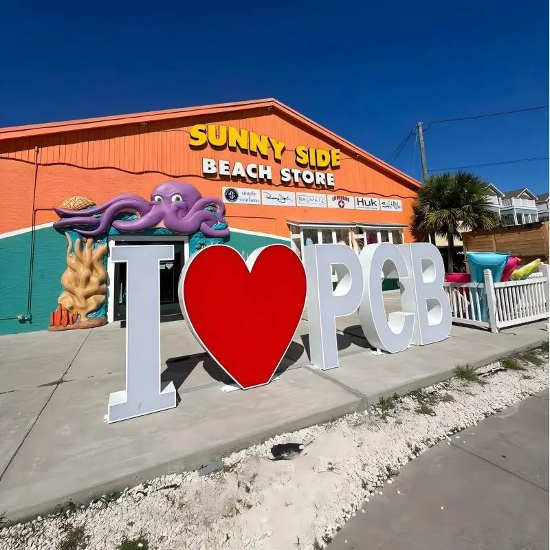 Custom landmark sign free standing huge letters led signage-1